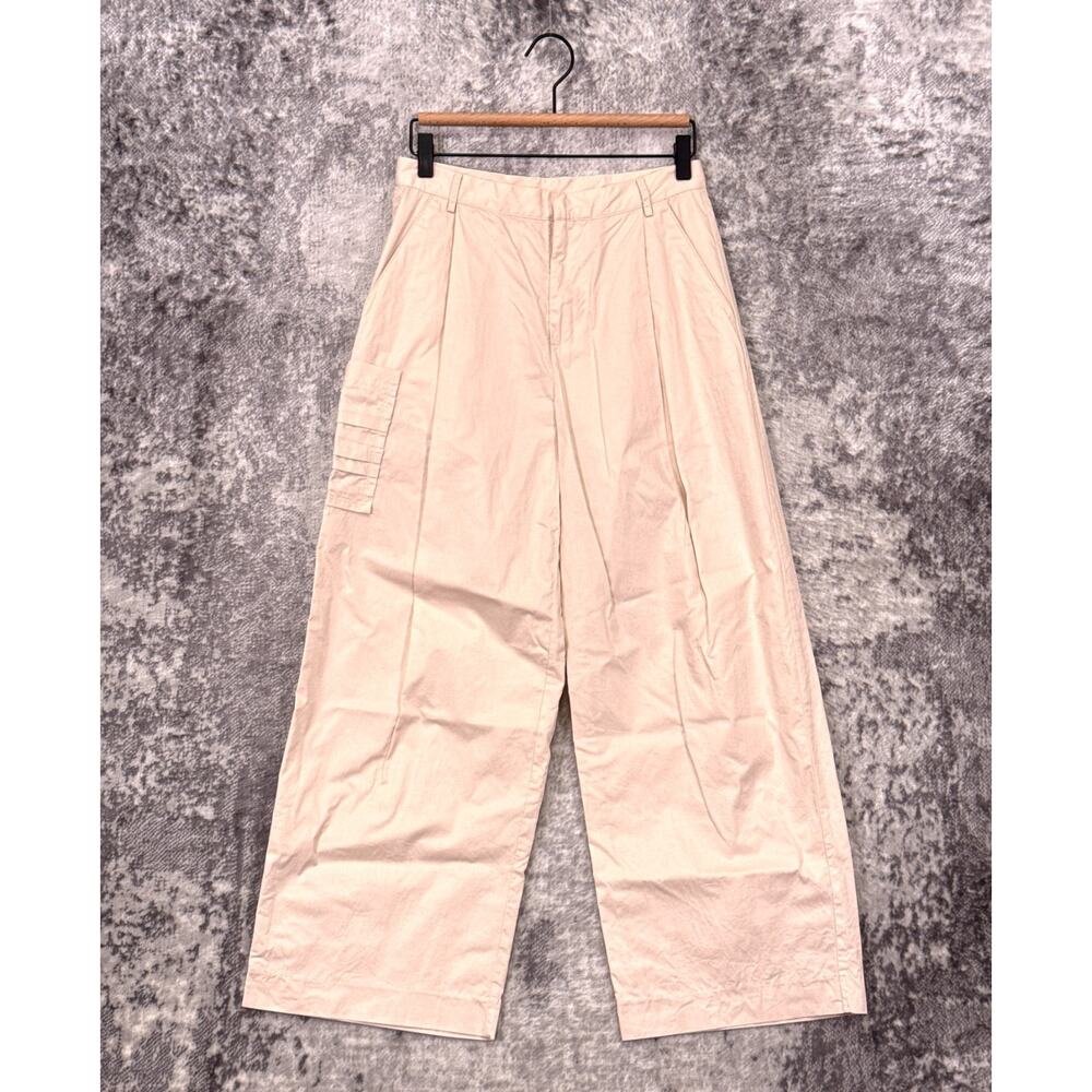 Deiji Studios Pants XS Womens Gathered Pocketed Organic Cotton Relaxed Wide Leg